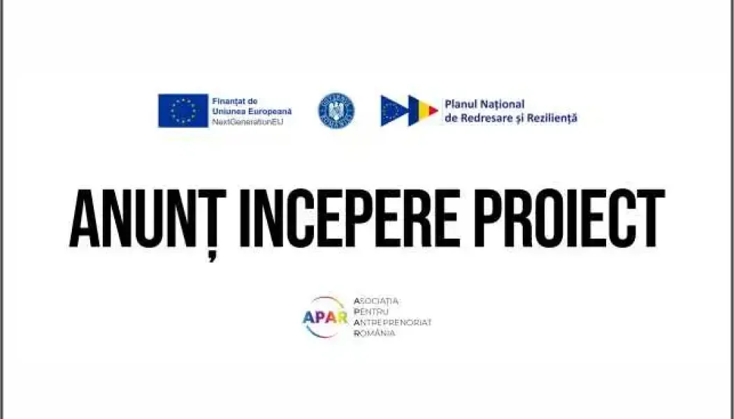 Anunț începere proiect „APAR:SMART digital”